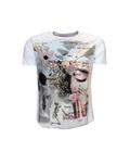 Camiseta Masculina Estampada Caveira Floral Mulher - 100% Algodão Penteado Encorpado Premium