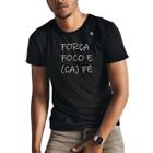 Camiseta masculina força, foco e café