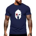 Camiseta Masculina Gladiador Manga Curta Gola Redonda Academia Lazer Shopping 100% Algodão