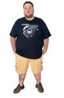 Camiseta Masculina Gola Careca Plus Size 100% Algodão