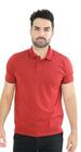 Camiseta Masculina Gola Polo Piquet Jacquard Vermelho