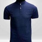 Camiseta Masculina Henley Azul Marinho