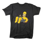 Camiseta Masculina Homer Simpsons Camisa De Desenho