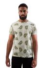 Camiseta Masculina Ixória Básica Estampada Folhagem Natural