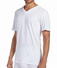 Camiseta masculina Jockey Classic com decote em V, pacote com 3, branca, 2GG