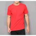 Camiseta masculina manga curta gola redonda lisa clássica