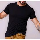 Camiseta masculina manga curta gola redonda modleo lisa básica