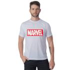 Camiseta Masculina Marvel Estampada Tendência Casual Básica Algodão Premium