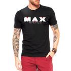 Camiseta Masculina Max Titanium - Camisa algodão academia treino