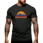 Camiseta Masculina Northwest Verão Manga Curta Gola Redonda Academia Shopping 100% Algodão