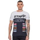 Camiseta Masculina Onbongo Staff Tension Branca Preta D964A