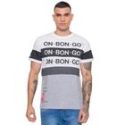 Camiseta Masculina Onbongo Stripes Cinza Mescla D929A