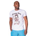 Camiseta Masculina Over Surf Manga Curta Snoop Branco