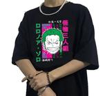 Camiseta Masculina Personagem Roronoa Zoro Anime One Piece