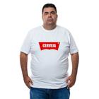 Camiseta Masculina Plus Size Algodao Manga Curta Estampa Cerveja Com Abridor De Garrafa Integrado