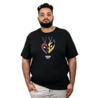 Camiseta Masculina Plus Size Deadpool e Wolverine Heart