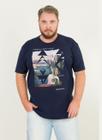 Camiseta Masculina Plus Size Violão e Mar SC Urien