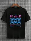 Camiseta Masculina Preta 100% Algodão Butterfly StreetWear