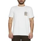 Camiseta Masculina Quiksilver Manga Curta Vertical Logo Snow Branco