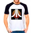 Camiseta Masculina Raglan Branca Atari games jogos 01