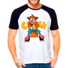 Camiseta Masculina Raglan Branca Crash Bandicoot 10