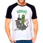 Camiseta Masculina Raglan Branca Rick and Morty 05