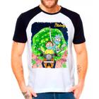 Camiseta Masculina Raglan Branca Rick and Morty 37