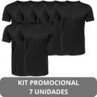 Camiseta Masculina Regular Fit Malha Fio 30 100% Algodão Bolt Kit Promocional 7 Unidades