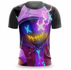 Camiseta Masculina Robô Neon Gamer Nerd Camisa estampa 3D