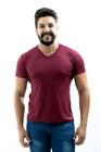 Camiseta Masculina Slim Fit GOLA V Manga Curta Suedine - Não Amassa - 3 Cores