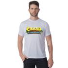 Camiseta Masculina Slim Fit Manga Curta Estampa Personalizada Crash Insane Algodão Premium