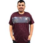 Camiseta masculina tamanho grande detalhe rendado overcore