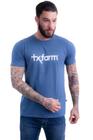 Camiseta Masculina Texas Farm - Cm258 - Azul Intense/ Off White