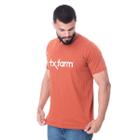 Camiseta Masculina Texas Farm - Cm258 - Caramelo/ Branco