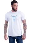 Camiseta Masculina Texas Farm - Cm589 - Branco/ Azul Jeans