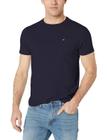 Camiseta Masculina Tommy Hilfiger Azul Marinho - Gola Redonda com Bolso - Tamanho P