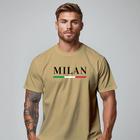 Camiseta Masculina Urbano Estampada Itália Milan Minimalista Algodão