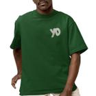 Camiseta Masculina Verde Slim Estampada You One