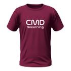 Camiseta Masculina Vinho Estampada 100% Algodão Premium