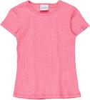 Camiseta mc basica canelada rosa neon momi