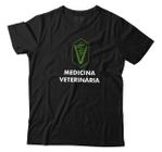 Camiseta Medicina Veterinária Faculdade Universidade Camisa Preta Unissex