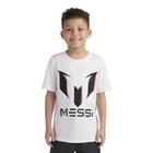 Camiseta Messi Boys' Lifestyle de manga curta branca