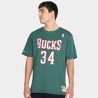 Camiseta Mitchell & Ness Milwaukee Bucks Gianiss Masculina