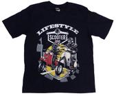 Camiseta Moto Lambreta Scooter Lifestyle Preta Motoclube Vintage HCD649 RCH