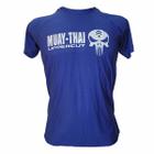 Camiseta Muay Thai Caveira Justiceiro Dry Fit UV - Azul