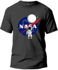 Camiseta Nasa Astronauta Masculina e Feminina 100% Algodão Primeira Linha Gola Redonda