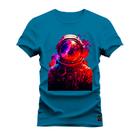 Camiseta Nasa Colors Plus Size Forma Grande Gola Redonda Estampa Digital