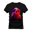 Camiseta Nasa Colors Plus Size Forma Grande Gola Redonda Estampa Digital