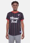 Camiseta NBA Baseball Miami Heat Preta