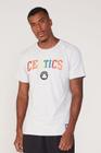 Camiseta NBA Estampada Boston Celtics Casual Cinza Mescla